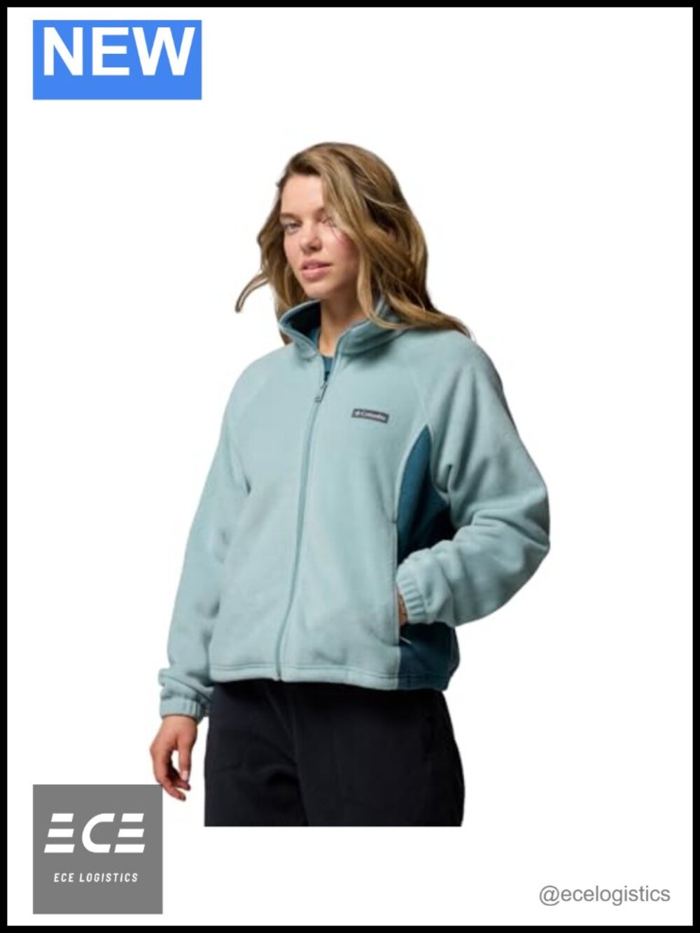 Women's Full Zip Fleece Jacket Recycled Polyester Relaxed Fit Zip-Up